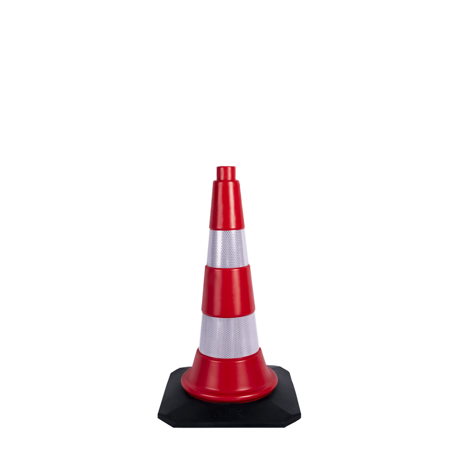 TRAFİK VE REKLAM KONİSİ 50 CM (KAUÇUK TABANLI)