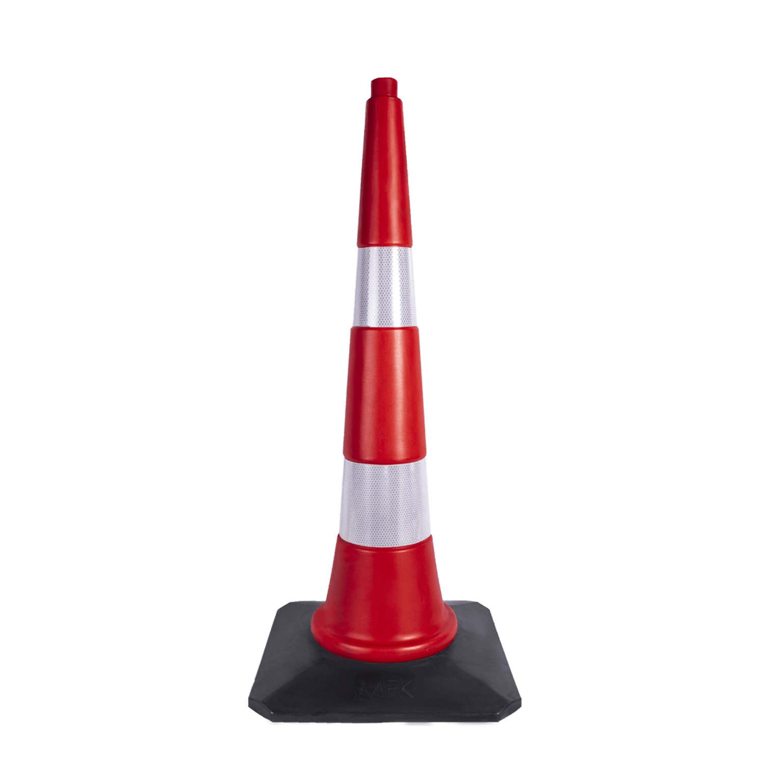 TRAFİK VE REKLAM KONİSİ 90 CM (KAUÇUK TABANLI)